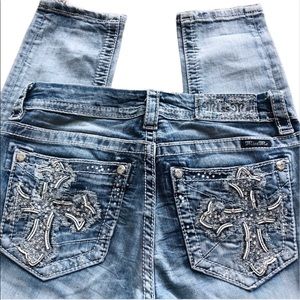 Miss me light wash skinny jeans